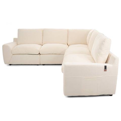 Dimos Sectional Set White - HY-9298