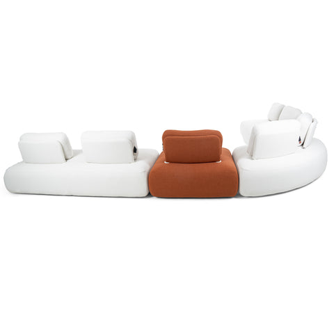 Dimos Corner Modular Sofa Set White - WKS22