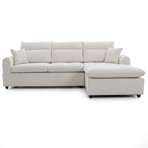 طقم كنبة ديموس الركنية بذراع يسار – بيج – SF2557