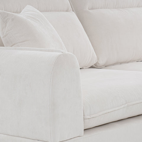 طقم كنبة ديموس الركنية بذراع يسار – بيج – SF2557