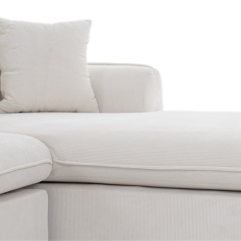 طقم كنبة ديموس الركنية بذراع يسار – بيج – SF2557