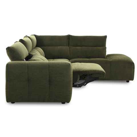 Dimos Sectional Set R-Chaise Couch W/Electric Function Green - RD3511A