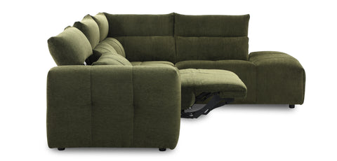Sectional Set R-Chaise With Electric Function GREEN - RD3511A