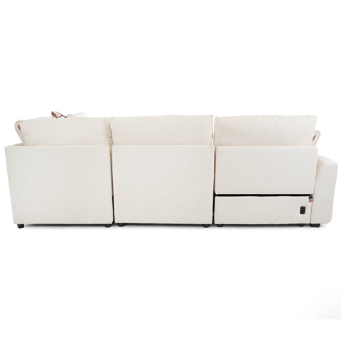 Dimos Sectional Reclining Set W/Electric Function White - 83561