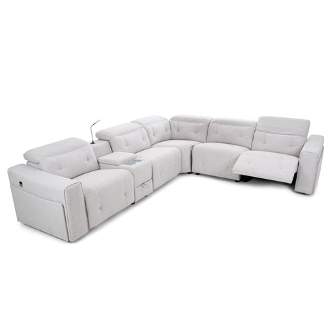 Dimos Sectional Reclining Set W/Electric Function Grey - 8905