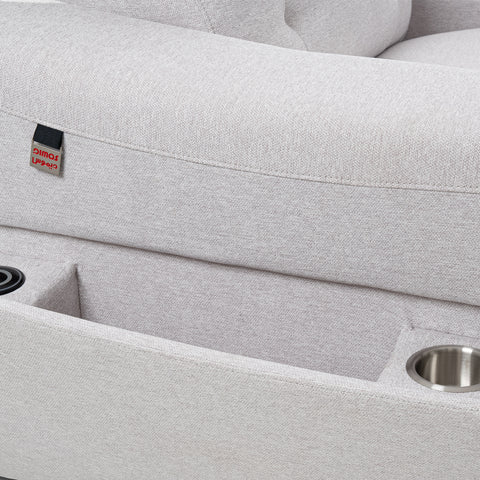 Dimos Sectional Reclining Set W/Electric Function Grey - 8905