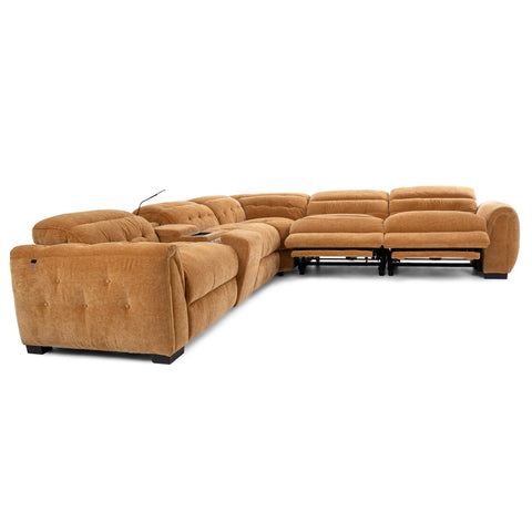 Dimos Sectional Reclining Set W/Electric Function Orange - 83888
