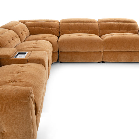Dimos Sectional Reclining Set W/Electric Function Orange - 83888