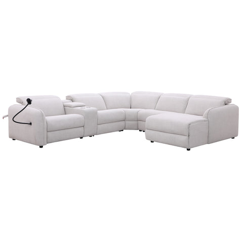 Dimos Sectional Sofa Set W/Function White - RD5607A