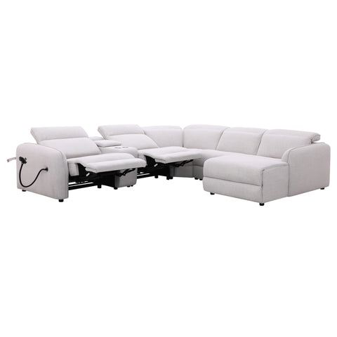 Dimos Sectional Sofa Set W/Function White - RD5607A