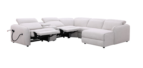 Dimos Sectional Sofa Set W/Function White - RD5607A