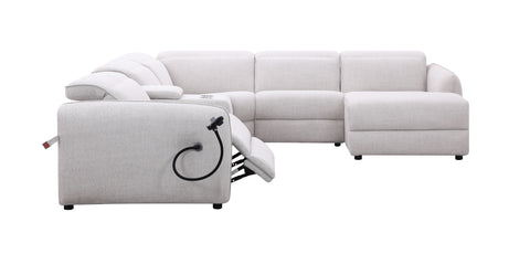 Dimos Sectional Sofa Set W/Function White - RD5607A