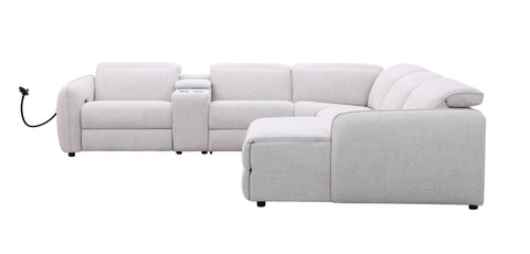 Dimos Sectional Sofa Set W/Function White - RD5607A