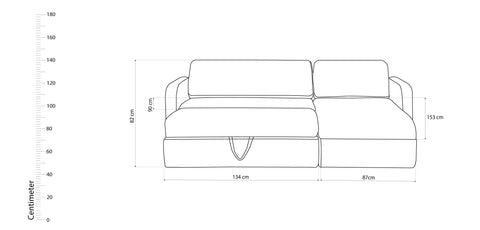 كنب سرير بيج - S3408DF