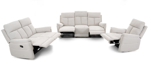 Dimos Sofa One Seater Manual Recliner Cream - RR5643AF51D