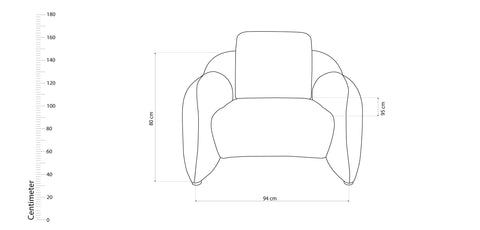 Dioms Sofa One Seater Pearl - 2136