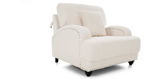 Sofa One Seater White 4608