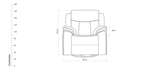 Sofa Chair With Manual Function GRAY - RR5482BF