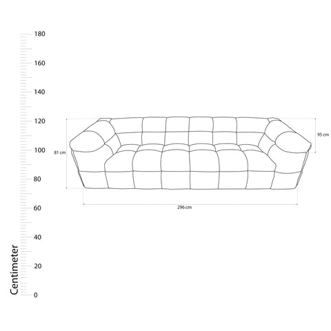 Dimos Sofa Four Seater Green - HY-9222C