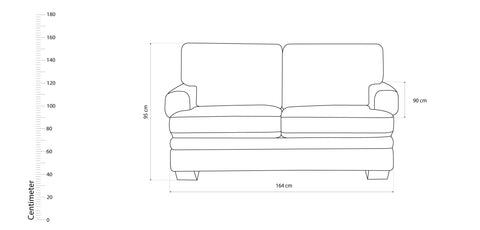 كنب ثنائي المقاعد بيج - SS5603AF