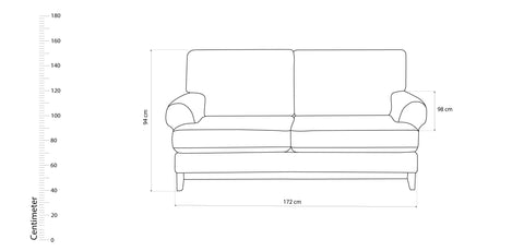 كنب ثنائي المقاعد، لون بني -SS5568AF62D