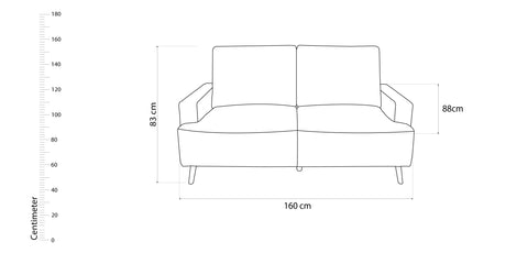 Dimos Sofa Two Seater Green - SF170B