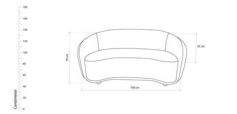 Dimos Sofa Two Seater White  - MK-9061