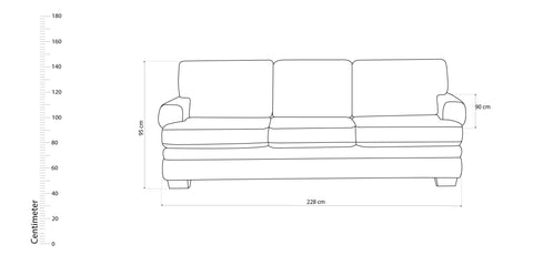 Sofa Three Seater BEIGE - SS5603AF