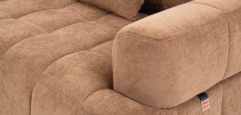 كنب ثلاثي المقاعد، لون بني - MK-6213