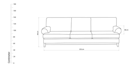 Dimos Sofa Four Seater BROWN - SS5568BF