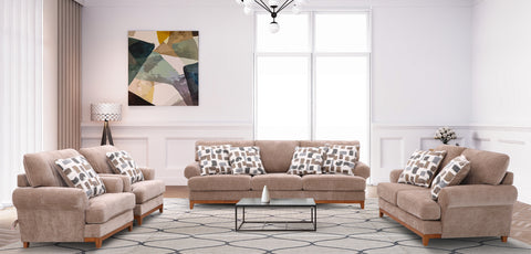 Dimos Sofa Four Seater BROWN - SS5568BF