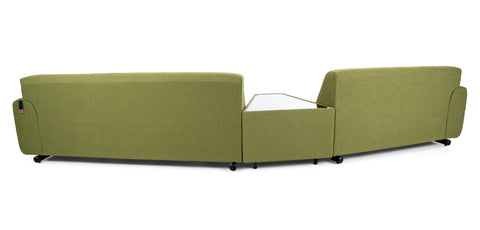 Dimos Curved Sectional Sofa Set Green - WKY726