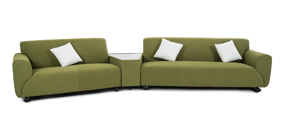 Dimos Curved Sectional Sofa Set Green - WKY726
