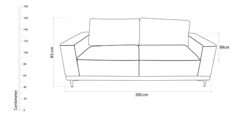 Dimos Sofa Three Seater Grey - SF172A