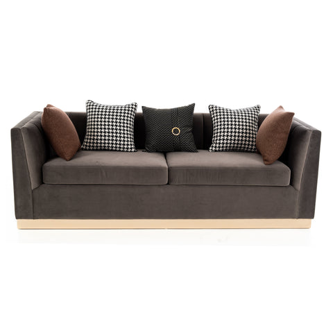 Dimos Premium Luxury Sofa 3 Seater Grey - YM-S7065