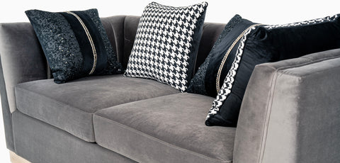 طقم كنب فاخر رمادي 3+2+1+1 - YM-S7066