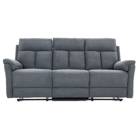 Dimos Sofa Three Seater Manual Recliner Grey - RR5643AF53D