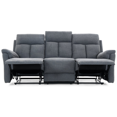 Dimos Sofa Three Seater Manual Recliner Grey - RR5643AF53D