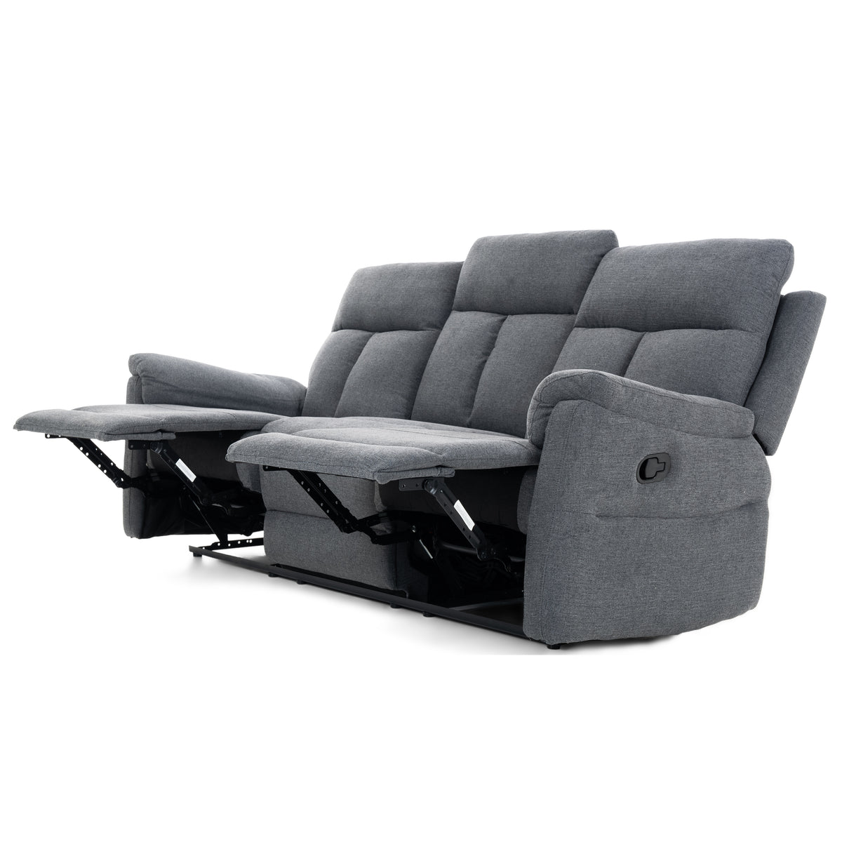 Dimos Sofa Three Seater Manual Recliner Grey - RR5643AF53D