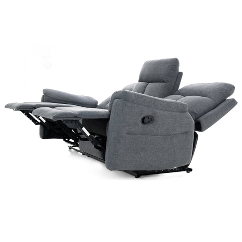 Dimos Sofa Three Seater Manual Recliner Grey - RR5643AF53D