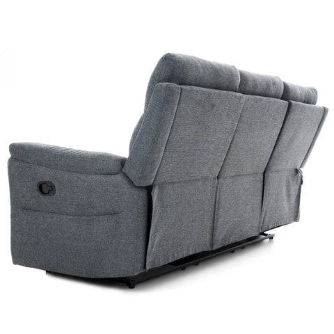 Dimos Sofa Three Seater Manual Recliner Grey - RR5643AF53D