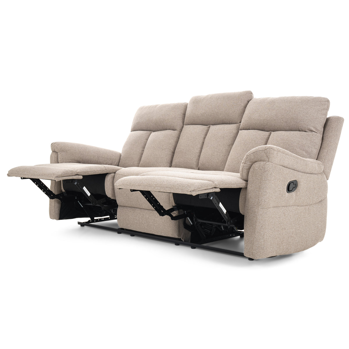 Dimos Sofa Three Seater Manual Recliner WHEAT - RR5643AF53D