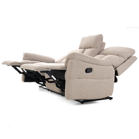 Dimos Sofa Three Seater Manual Recliner WHEAT - RR5643AF53D