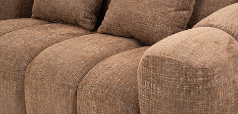 كنب ثنائي المقاعد، لون بني - HY-9286