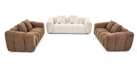 كنب ثنائي المقاعد، لون بني - HY-9286