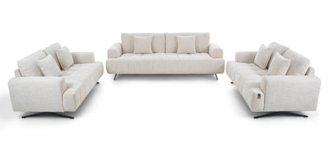 كنب ثلاثي المقاعد ابيض - MK-3188