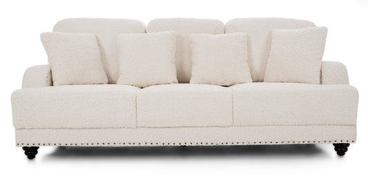 Sofa Three Seater White 4608