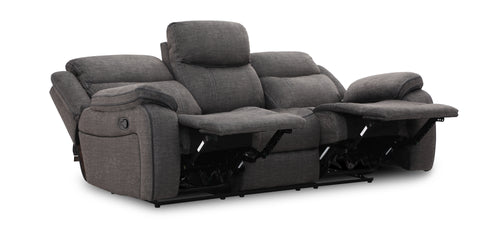 Sofa Three Seater with Manual Function GRAY - RR5482BF