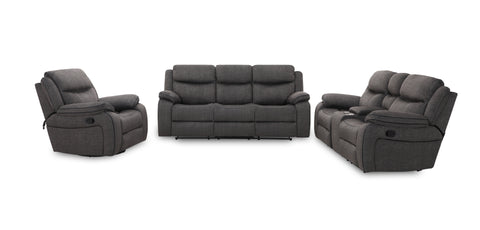 Sofa Three Seater with Manual Function GRAY - RR5482BF