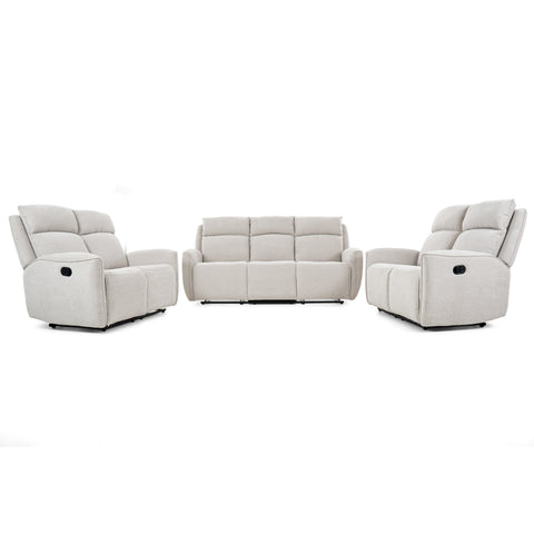 Sofa Three Seater with Manual Function WHITE - RR5602AF